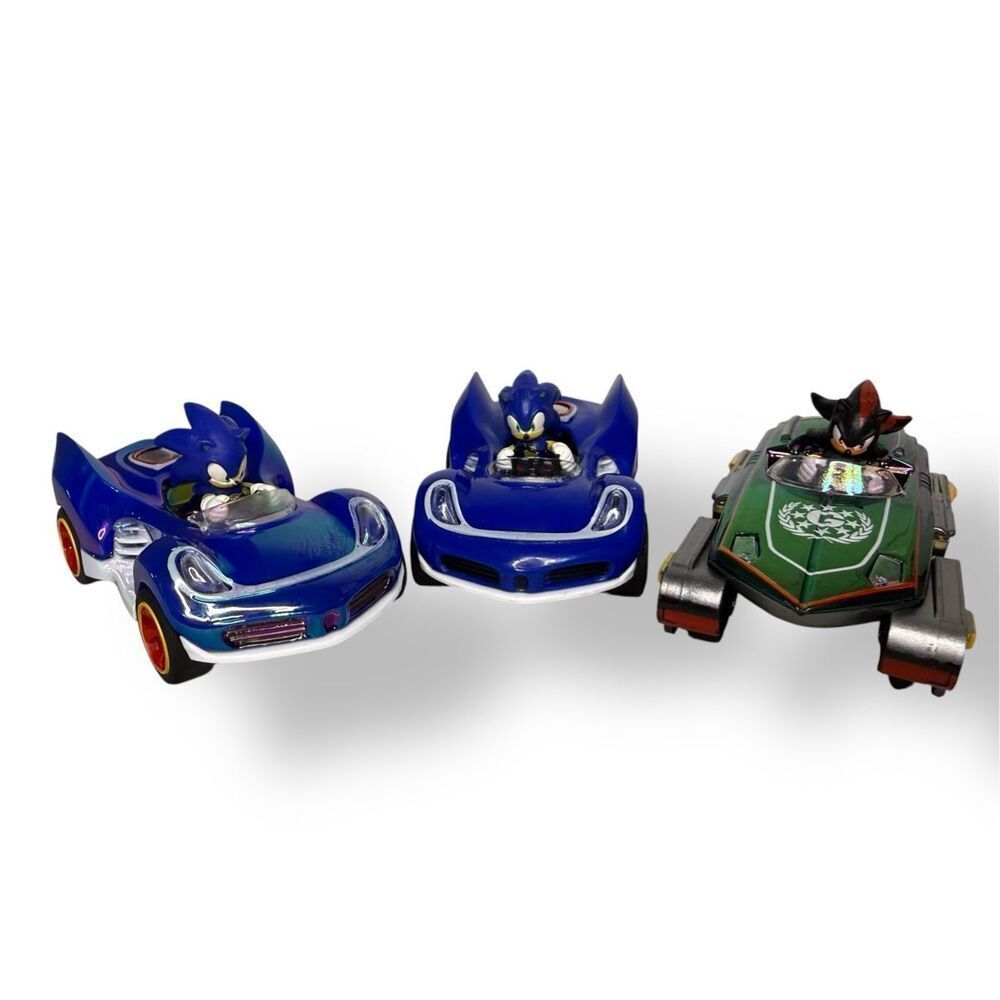 Sonic the Hedgehog & Shadow the Hedgehog Set of 3 Pullback Racing Cars NKOK